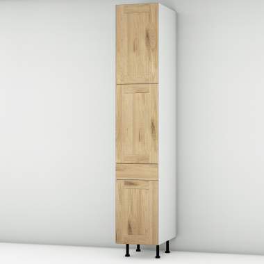 Colonne chêne massif brute 2 portes - 1 porte+tiroir larg. 40cm x H213.8cm