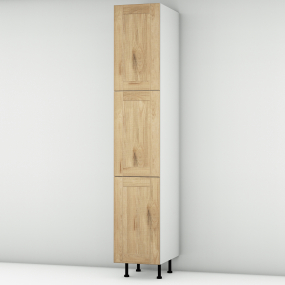 Colonne chêne massif brute 3 portes larg. 40cm x H213.8cm