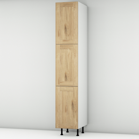 Colonne chêne massif brute 3 portes larg. 40cm x H213.8cm