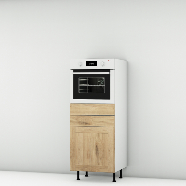 Colonne chêne massif brute four - 1 porte - 1 tiroir larg. 60cm x H142.6cm