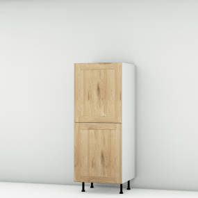 Colonne chêne massif brute 2 portes larg. 60cm x H142.6cm