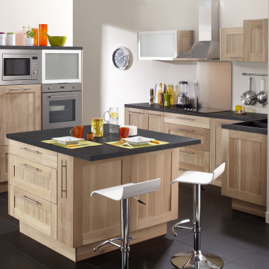 Meuble bas chêne massif brut Porte + Tiroir larg. 60cm x H71.5cm