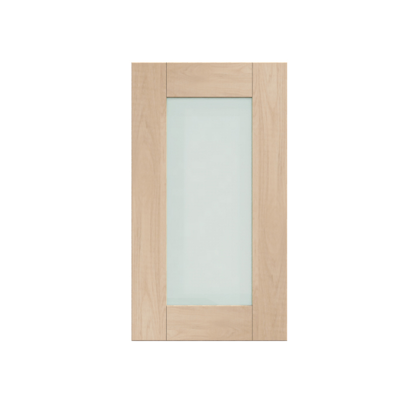 Façade vitrée chêne massif brut larg. 40cm x H71cm