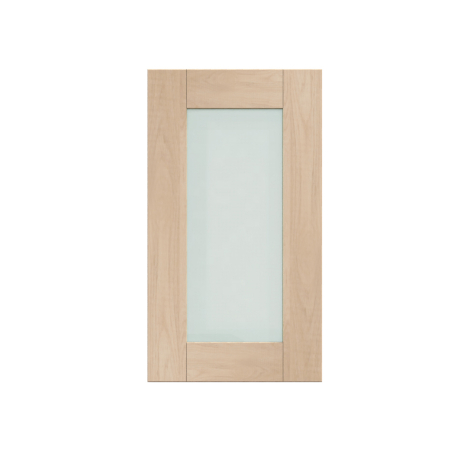 Façade vitrée chêne massif brut larg. 40cm x H71cm