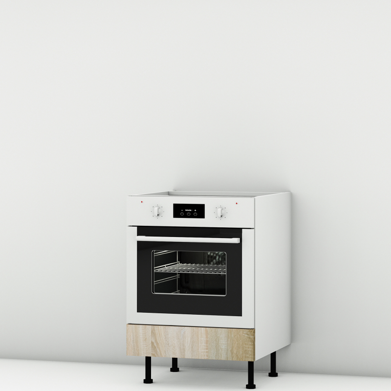 Meuble bas four chene clair larg. 60cm x H71.5cm