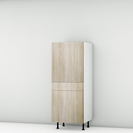Colonne chene clair 1 porte - 1 porte+tiroir larg. 60cm x H142.6cm