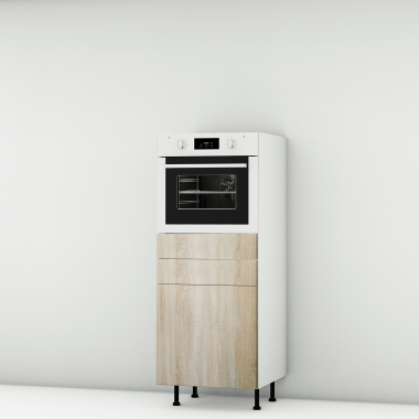 Colonne chene clair 1 four - 1 porte - 1 tiroir larg. 60cm x H142.6cm