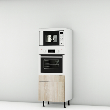 Colonne chene clair 1 MO - 1 four - 1 tiroir larg. 60cm x H156.6cm