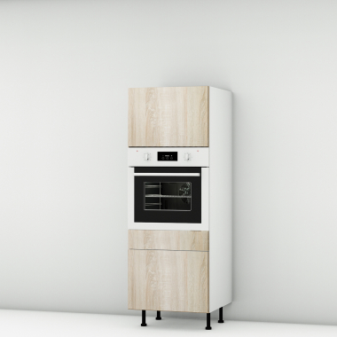 Colonne chêne clair 1 porte relevante - 1 four - 1 tiroir larg. 60cm x H156.6cm