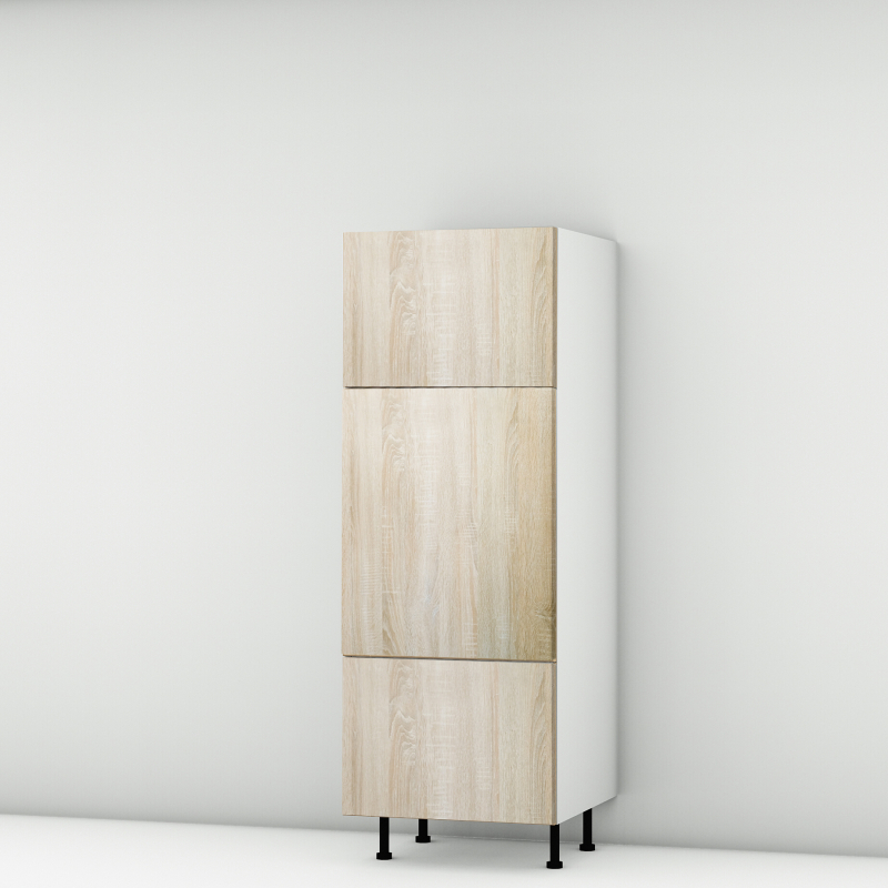 Colonne chêne clair 1 porte relevante - 1 porte - 1 tiroir larg. 60cm x H156.6cm