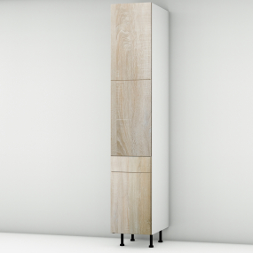 Colonne chêne clair 2 portes - 1 porte+tiroir larg. 40cm x H213.8cm