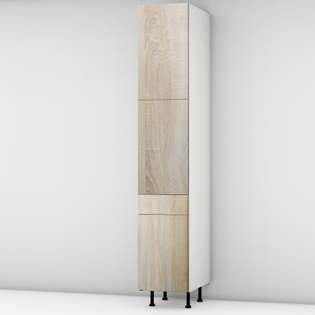 Colonne chêne clair 2 portes - 1 porte+tiroir larg. 40cm x H213.8cm