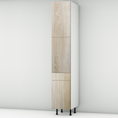 Colonne chêne clair 2 portes - 1 porte+tiroir larg. 40cm x H213.8cm