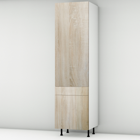 Colonne chêne clair 1 porte - 1 porte+tiroir larg. 60cm x H213.8cm