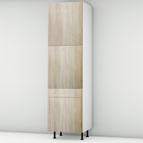 Colonne chêne clair 2 portes - 1 porte+tiroir larg. 60cm x H213.8cm