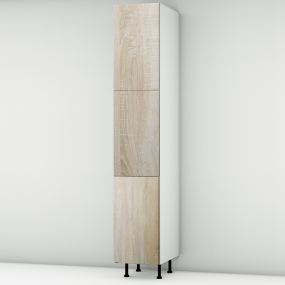 Colonne chêne clair 3 portes larg. 40cm x H213.8cm