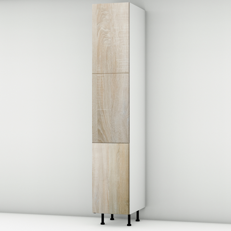 Colonne chêne clair 3 portes larg. 40cm x H213.8cm