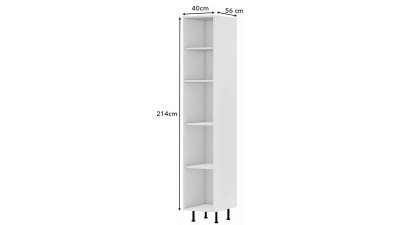 Colonne chêne foncé 3 portes larg. 40cm x H213.8cm
