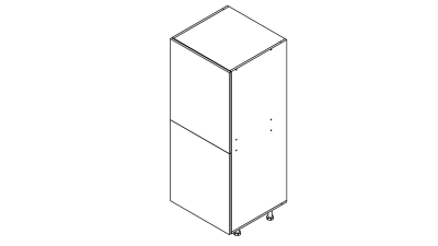 Colonne chene foncé 2 portes larg. 60cm x H142.6cm