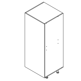Colonne chene foncé 1 porte larg. 60cm x H142.6cm