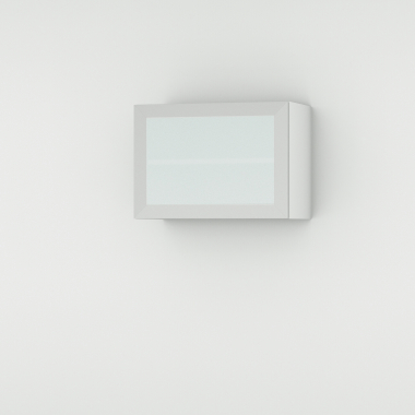 Meuble haut Alu vitré larg. 60cm x H42.8cm