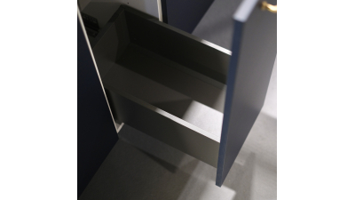 Meuble bas chene foncé coulissant larg. 30cm x H71.5cm