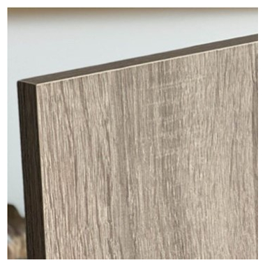 Meuble bas chêne foncé 2 portes larg. 120cm x H71.5cm