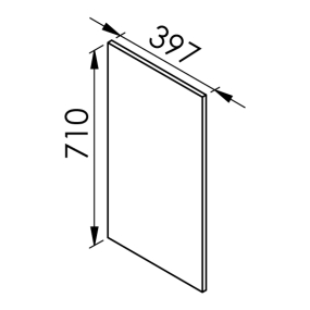 Meuble bas chêne foncé 2 portes larg. 80cm x H71.5cm
