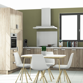 Meuble bas chêne foncé Porte + Tiroir larg. 40cm x H71.5cm