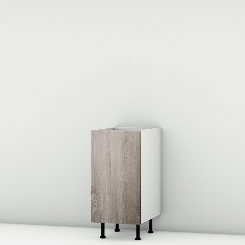 Meuble bas chêne foncé larg. 40cm x H71.5cm