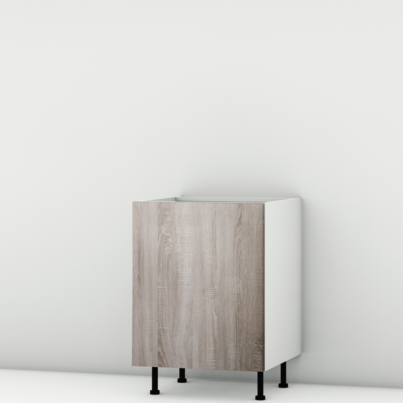 Meuble bas chêne foncé larg. 60cm x H71.5cm