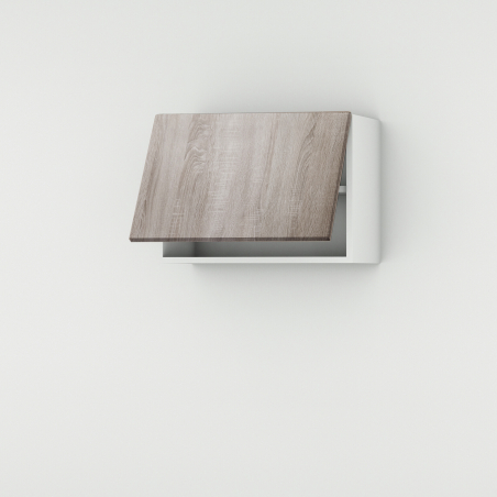 Meuble haut chêne foncé larg. 60cm x H42.8cm