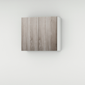 Meuble haut chêne foncé 2 portes larg. 80cm x H71.5cm