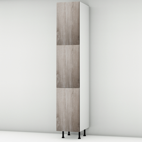Colonne chêne foncé 3 portes larg. 40cm x H213.8cm