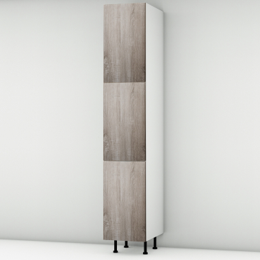 Colonne chêne foncé 3 portes larg. 40cm x H213.8cm