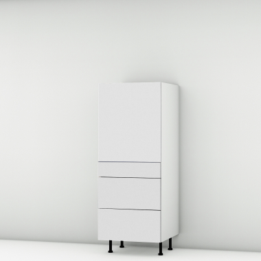 Colonne Epure 1 porte - 3 tiroirs larg. 60cm x H142.6cm