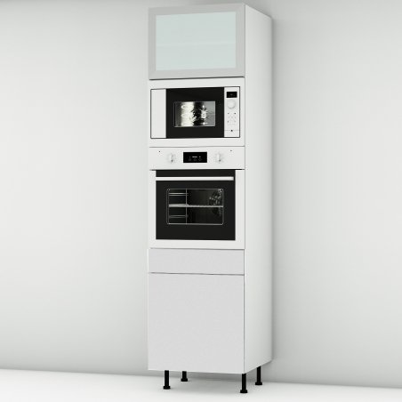 Colonne Epure 1 porte - 1 four - 1MO - 1 porte+tiroir larg. 60cm x H213.8cm