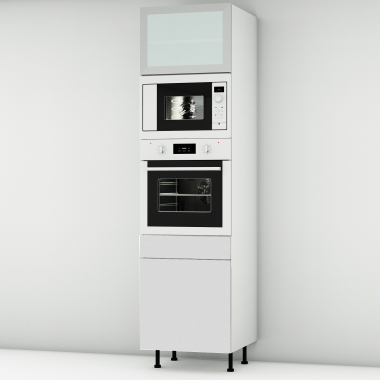 Colonne Epure 1 porte - 1 four - 1MO - 1 porte+tiroir larg. 60cm x H213.8cm