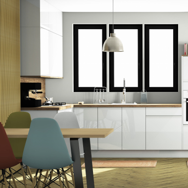 Meuble bas blanc brillant larg. 40cm x H71.5cm