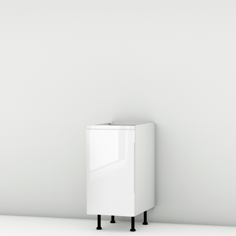 Meuble bas blanc brillant larg. 40cm x H71.5cm