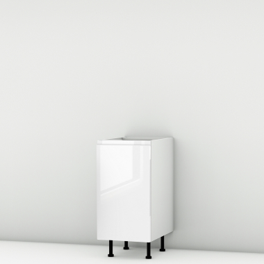 Meuble bas blanc brillant larg. 40cm x H71.5cm