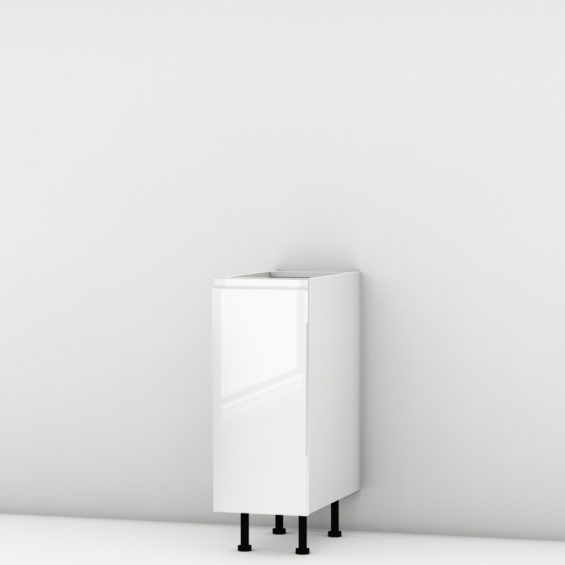 Meuble bas blanc brillant larg. 30cm x H71.5cm