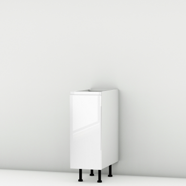 Meuble bas blanc brillant larg. 30cm x H71.5cm