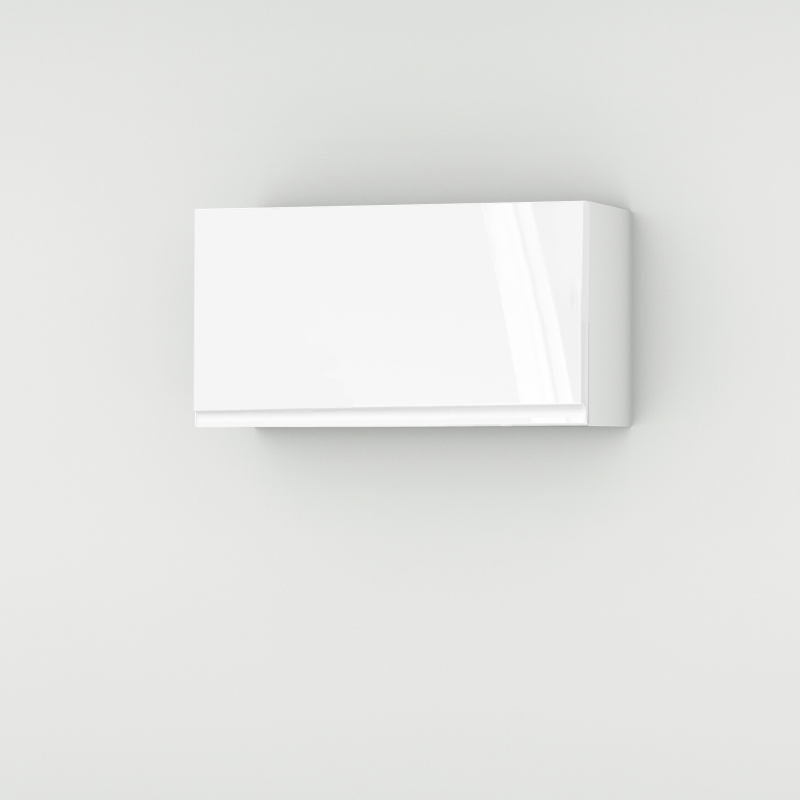 Meuble haut laqué blanc brillant poignée intégrée larg. 80cm x H42.8cm