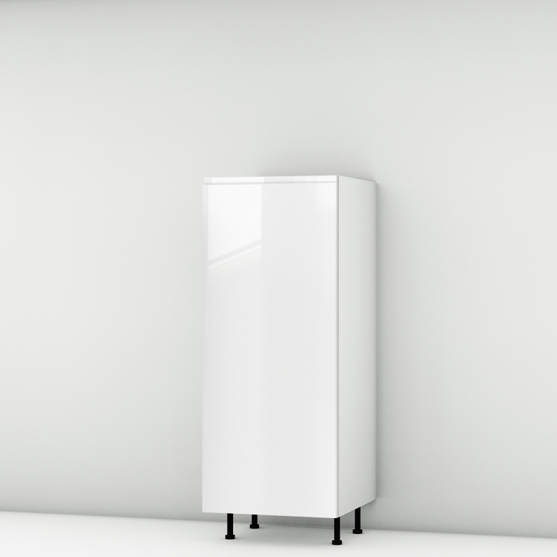 Colonne laqué blanc brillant poignée intégrée 1 porte larg. 60cm x H142.6cm