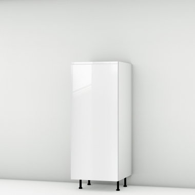 Colonne laqué blanc brillant poignée intégrée 1 porte larg. 60cm x H142.6cm