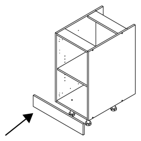 Plinthe laquée blanche brillante larg. 225cm x H14cm
