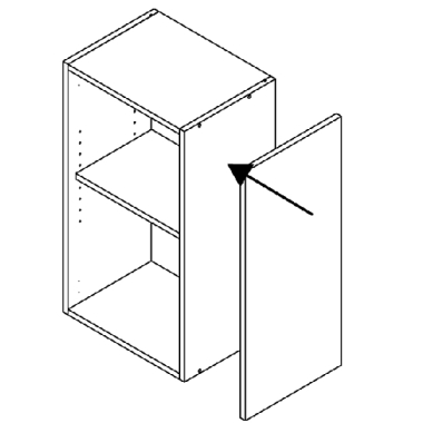 Joue laquée blanche brillante larg. 32cm x H71cm