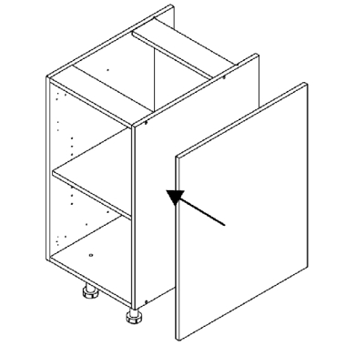 Joue laquée blanche brillante larg. 58cm x H71.3cm