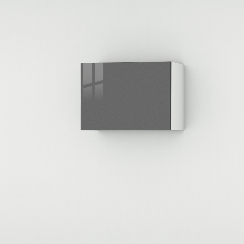 Meuble haut gris brillant larg. 60cm x H42.8cm